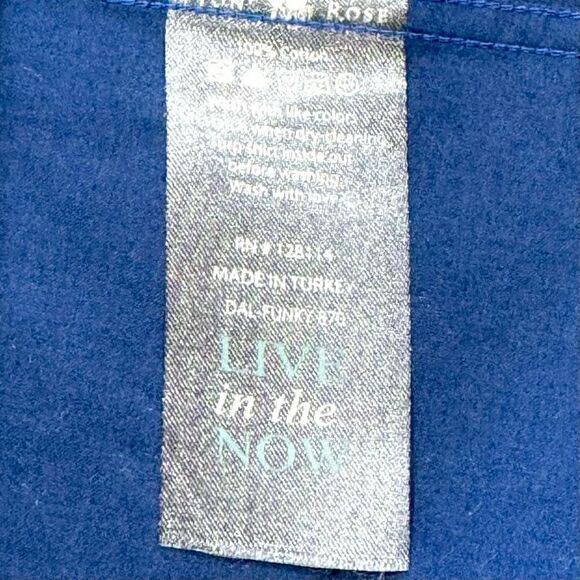 Stone Rose Navy Short Sleeve Shirt. Size 2/ US Small. - Picture 8 of 9